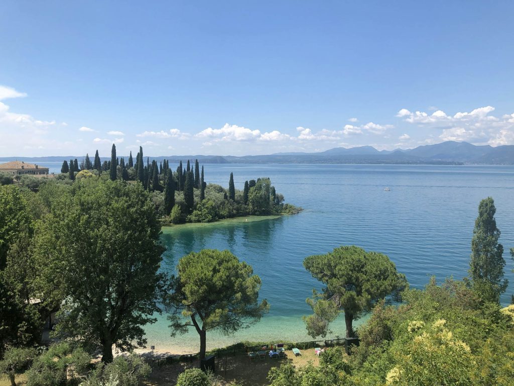 A wooded point on the shore of Lake Garda