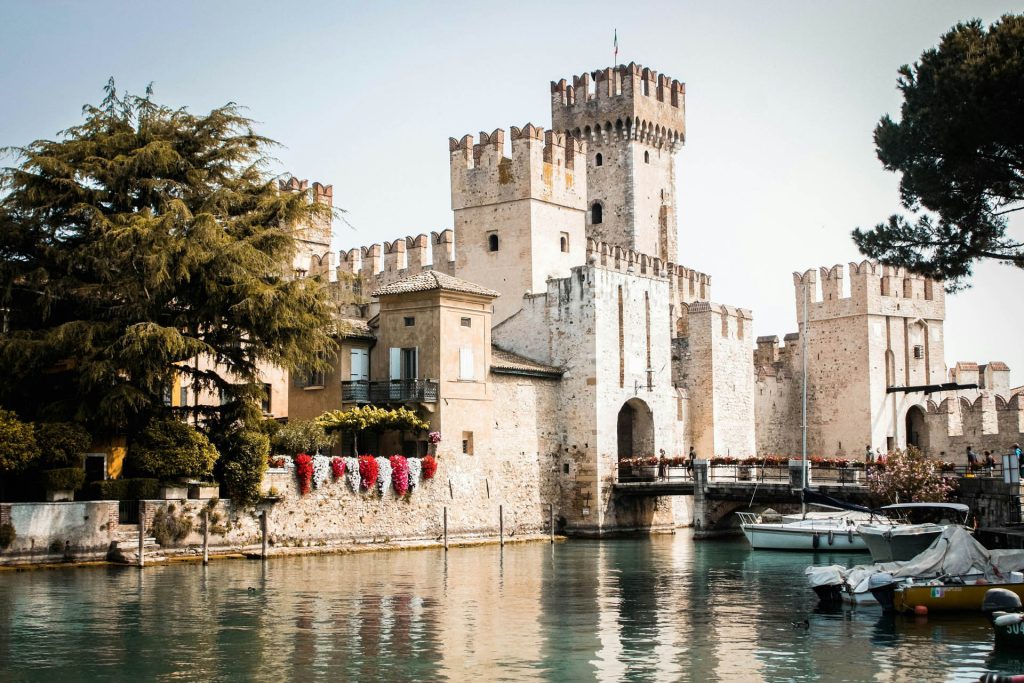 The Scaliger castle of Sirmione on Lake Garda