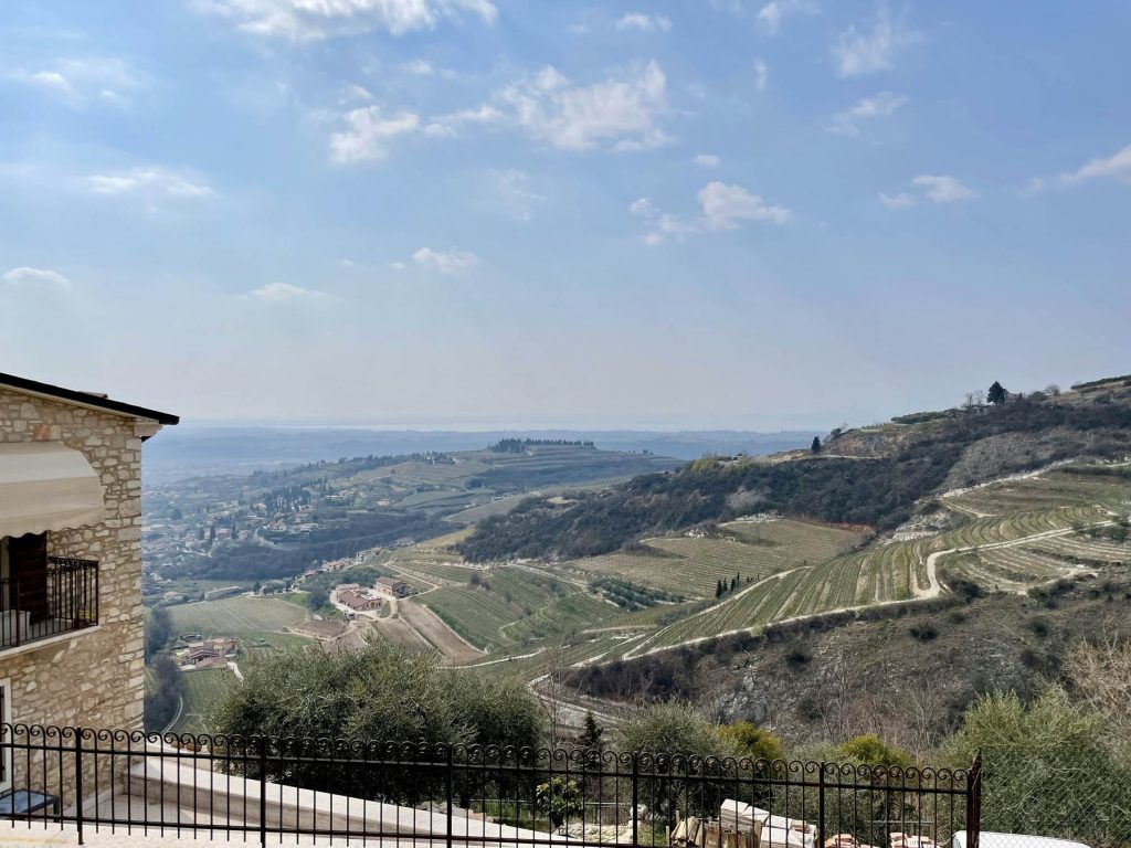 The Valpolicella hills from above